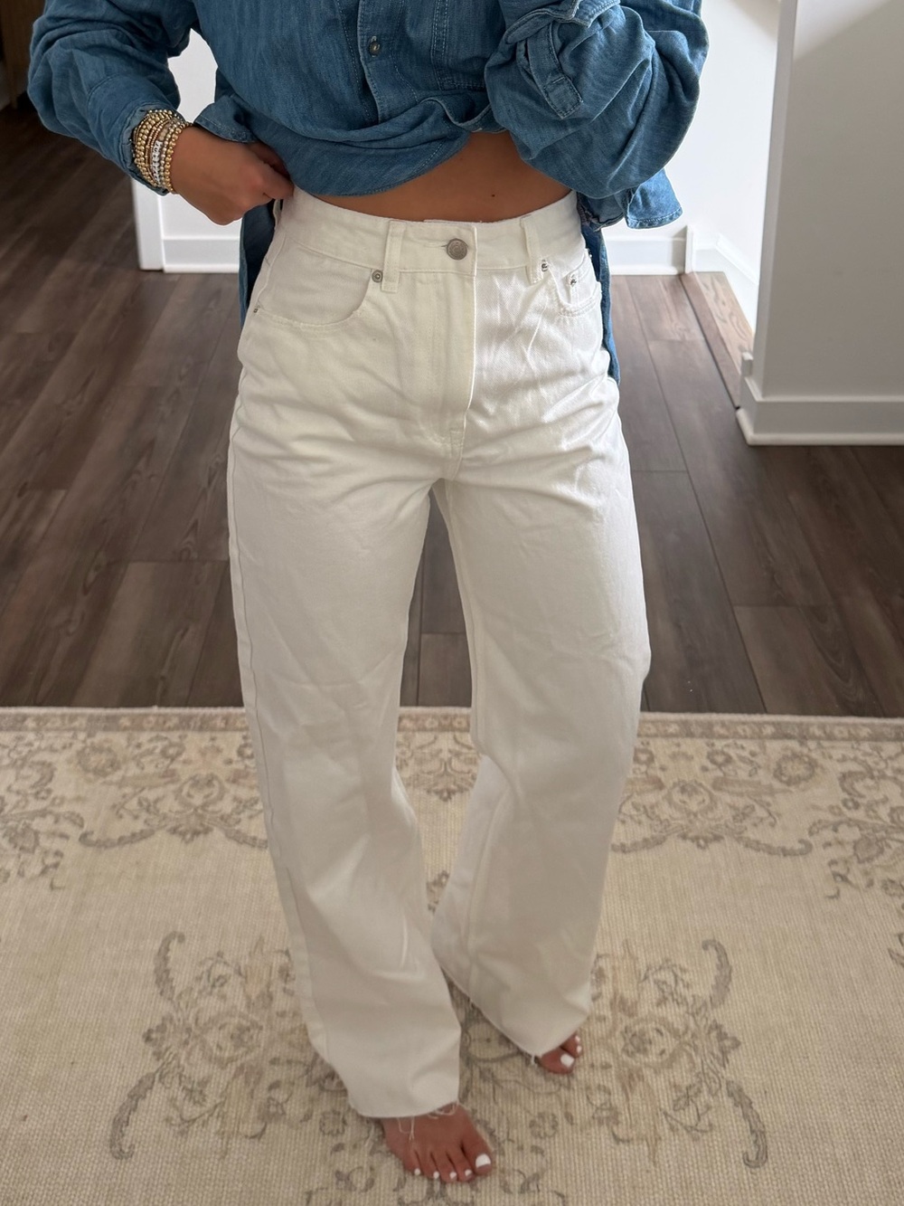 Glassons White Straight-Leg Women’s Jeans